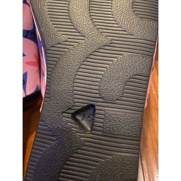 GOATS Black/Blue Floral Comfortable Slip On Slide Sz 7.5 Women New Nordstrom - Picture 4 of 6